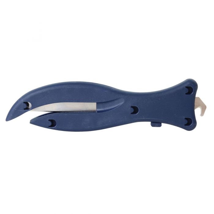 Cuchillo de seguridad retráctil - Azul - Hoja de acero inoxidable